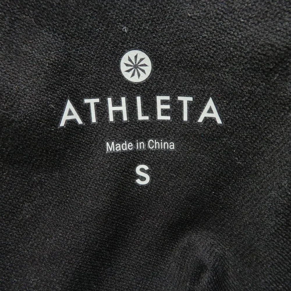 Athleta Swim Top Tankini Molded Cups Strappy Black Tan Mosaic Adj Straps S